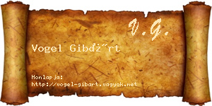 Vogel Gibárt névjegykártya